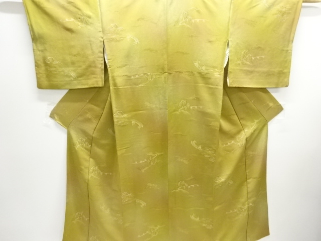 家屋風景模様小紋着物